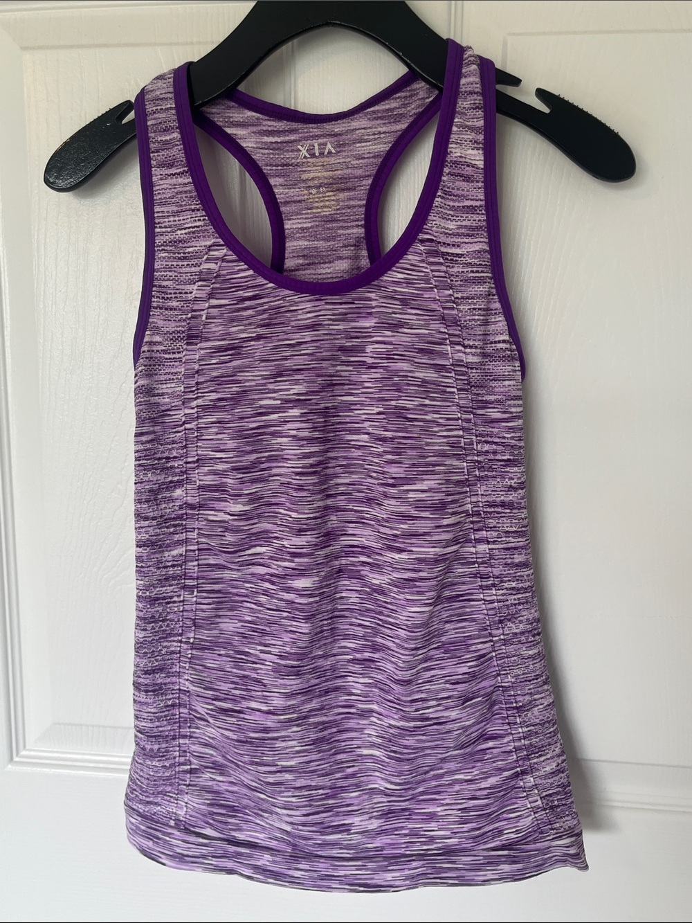 Purple Space-Dye Racerback Tank Top by